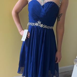 Blue cocktail or homecoming dress